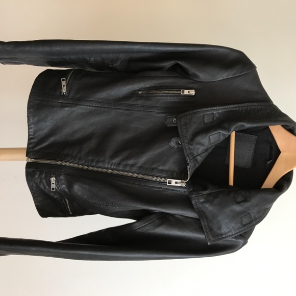 All Saints Leather Bales Biker Jacket - Picture 3 of 6